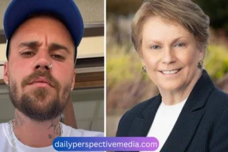 Vicki Hollub and Justin Bieber