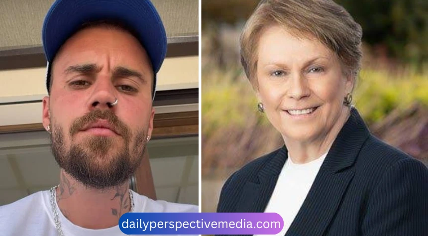 Vicki Hollub and Justin Bieber